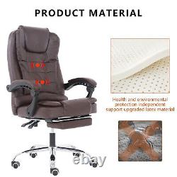 High Back Office Task Chair PU Leather Ergonomic Computer Massage Chair Recliner