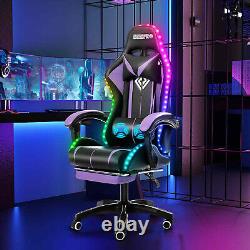 High-Quality Gaming Chair RGB Light Office Ergonomic Swivel Chair 2Point Massage