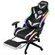 Hoffree LED Light Gaming Chair Massage Speakers bluetooth Ergonomic Office Chair