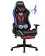 Hoffree Rocking Gaming Chair with Speakers Ergonomic Gamer Chair with Massage