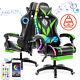 Hoffree bluetooth Speaker Gaming Chair Massage Office Chair with RGB LED HOT