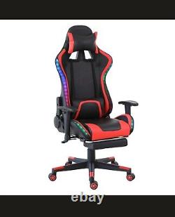 Hoffree bluetooth Speaker Gaming Chair Massage Office Chair with RGB LED HOT