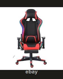 Hoffree bluetooth Speaker Gaming Chair Massage Office Chair with RGB LED HOT