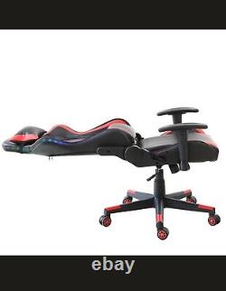 Hoffree bluetooth Speaker Gaming Chair Massage Office Chair with RGB LED HOT