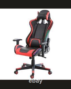 Hoffree bluetooth Speaker Gaming Chair Massage Office Chair with RGB LED HOT