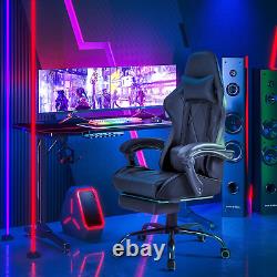 Homall Gaming Chair, Computer Chair with Footrest and Massage Lumbar Support, Er