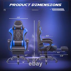 Homall Gaming Chair, Computer Chair with Footrest and Massage Lumbar Support, Er