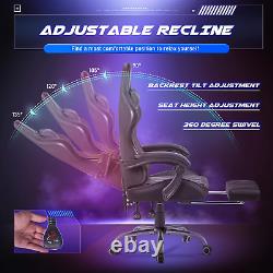 Homall Gaming Chair, Computer Chair with Footrest and Massage Lumbar Support, Er