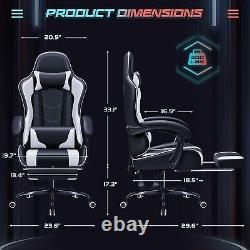 JUMMICO Gaming Chair Ergonomic Computer Chair with Footrest and Massage Lumba