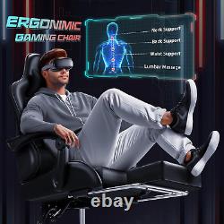 JUMMICO Gaming Chair Ergonomic Computer Chair with Footrest and Massage Lumbar S