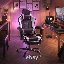 Lacoo PU Leather Gaming Chair Massage Ergonomic Gamer Chair Height Adjustable Co