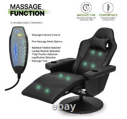 Magshion Massage Video Gaming Recliner Chair, Ergonomic Computer Desk, Black