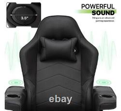 Magshion Massage Video Gaming Recliner Chair, Ergonomic Computer Desk, Black