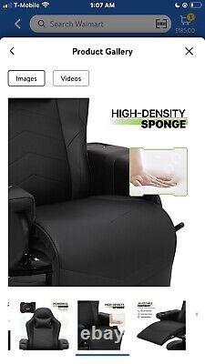 Magshion Massage Video Gaming Recliner Chair, Ergonomic Computer Desk, Black