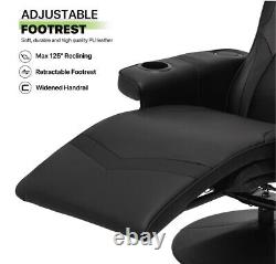 Magshion Massage Video Gaming Recliner Chair, Ergonomic Computer Desk, Black