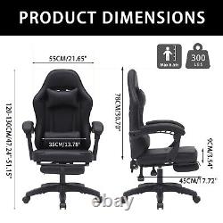 Massage Computer Gaming Chair High Back Ergonomic Office Chairs Recliner Black