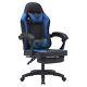 Massage Computer Gaming Chair Home Office Ergonomic Recliner Racing Chair Blue