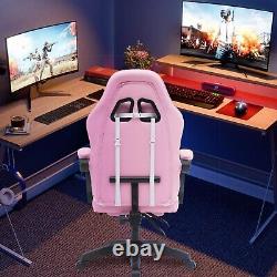 Massage Computer Gaming Chair Swivel Office Ergonomic Recliner Racing Chair Pink