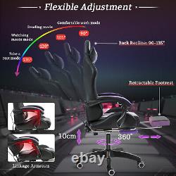 Massage Computer Gaming Chair Swivel Office Ergonomic Recliner Racing Chair Seat