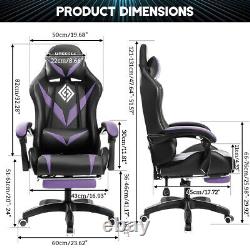 Massage Computer Gaming Chair Swivel Office Ergonomic Recliner Racing Chair Seat