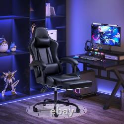 Massage Ergonomic Computer Gaming Chair Adjustable with Footrest Lumbar Support