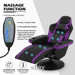 Massage Gaming Chair Electric Reclinable Home Computer Seat withBluetooth Speaker