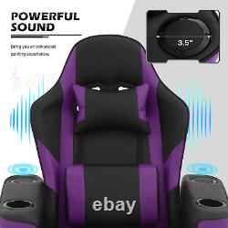 Massage Gaming Chair Electric Reclinable Home Computer Seat withBluetooth Speaker