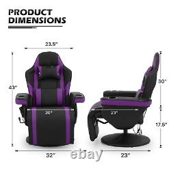 Massage Gaming Chair Electric Reclinable Home Computer Seat withBluetooth Speaker