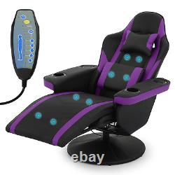 Massage Gaming Chair Electric Reclinable Home Computer Seat withBluetooth Speaker