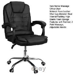 Massage Gaming Chair Ergonomic Reclining Executive Office Chair Massage Swivel