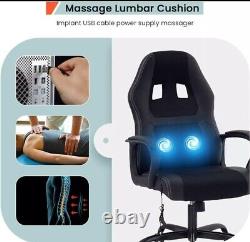 Massage Gaming Chair Office Chair Ergonomic Racing Desk Chair Swivel