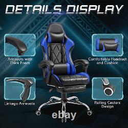 Massage Gaming Chair Office Executive Ergonomic Computer Desk Recliner 360° Seat