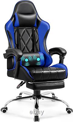 Massage Gaming Chair Office Executive Ergonomic Computer Desk Recliner 360° Seat