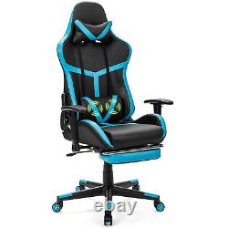 Massage Gaming Chair Reclining Racing Chair High Back withLumbar Support Footrest