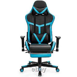 Massage Gaming Chair Reclining Racing Chair High Back withLumbar Support Footrest