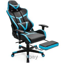 Massage Gaming Chair Reclining Racing Chair High Back withLumbar Support Footrest