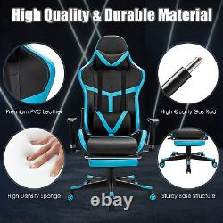 Massage Gaming Chair Reclining Racing Chair High Back withLumbar Support Footrest