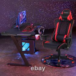 Massage Gaming Chair Reclining Racing Chair withLumbar Support and Headrest Red