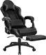 Massage Gaming Chair for Adults, 350LBS Office Chair with Retractable Footrest