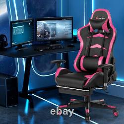 Massage Gaming Chair with Footrest