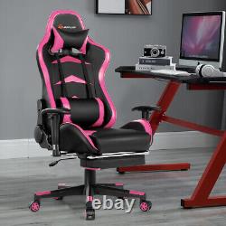 Massage Gaming Chair with Footrest