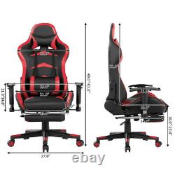 Massage Gaming Chair with Footrest