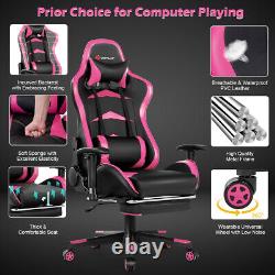 Massage Gaming Chair with Footrest