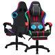 Massage Gaming Chair with Speakers bluetooth + LED Ergonomic Office Chair Light