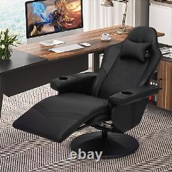 Massage Gaming Racing Chair Reclinable Computer Swivel Seat withBluetooth Speakers