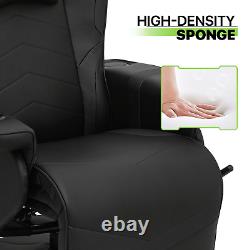 Massage Gaming Racing Chair Reclinable Computer Swivel Seat withBluetooth Speakers