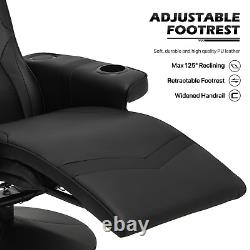 Massage Gaming Racing Chair Reclinable Computer Swivel Seat withBluetooth Speakers