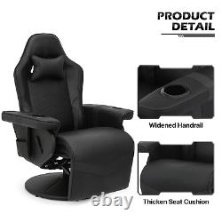 Massage Gaming Racing Chair Reclinable Computer Swivel Seat withBluetooth Speakers