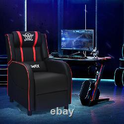 Massage Gaming Recliner Chair Racing Single Lounge Sofa Home Theater Seat Red