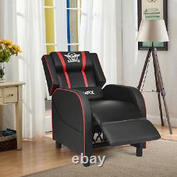 Massage Gaming Recliner Chair Racing Single Lounge Sofa Home Theater Seat Red